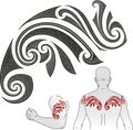 Maori tattoo pattern - Chameleon