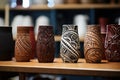 maori tattoo patterns on pottery pieces