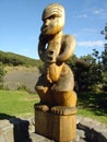 Maori totem on Karekare Beach Royalty Free Stock Photo