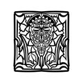 Maori traditional mask. Polynesian tattoo styled mask. Vector illustration.