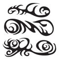 Maori tribal tattoo - Set of different vector tribal tattoo in polynesian style Royalty Free Stock Photo