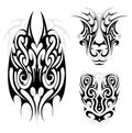 Maori tribal tattoo set Royalty Free Stock Photo