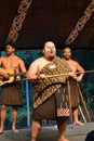 Maori Cultural show performance by men Royalty Free Stock Photo