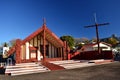 Maori architecture in Rotorua, New Zealand