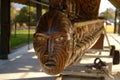 Maori Warrior carving Royalty Free Stock Photo