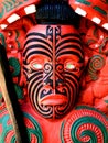 Maori Warrior Carving, New Zealand Royalty Free Stock Photo