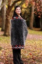 Maori Woman in Traditional Cloak Royalty Free Stock Photo