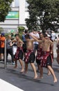 Maori Youths Perform Haka ICC CWC 2015 Royalty Free Stock Photo