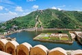 Maota Lake and Gardens of Amber Fort in Jaipur, India
