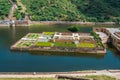 Maota Lake and Gardens of Amber Fort in Jaipur, Rajasthan, India