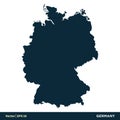 Germany - Europe Countries Map Vector Icon Template Illustration Design. Vector EPS 10.