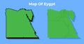 Vector Egypt map set flat illustration