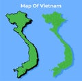 Vector Vietnam map set flat illustration