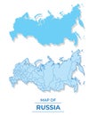 Vector Russia map set flat illustration