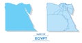 Vector Egypt map set flat illustration Royalty Free Stock Photo