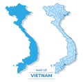Vector Vietnam map set flat illustration