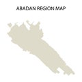 Map of Abadan region in Iran