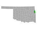 Map of Adair in Oklahoma Royalty Free Stock Photo
