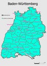 Map Administrative division Federal state Baden-WÃÂ¼rttemberg