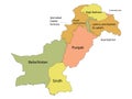 Map of Administrative Division of Pakistan