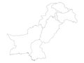 Map of Administrative Division of Pakistan