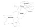 Map of Administrative Division of Pakistan