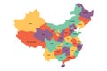 Map of administrative provinces of China. Vector illustration