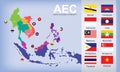 Map of AEC Asean Economic Community