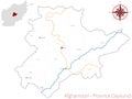 Map of the Afghan Province of Daykundi Royalty Free Stock Photo