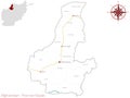 Map of the Afghan Province of Faryab