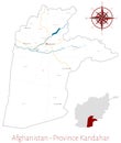 Map of the Afghan Province of Kandahar