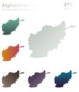 Map of Afghanistan with beautiful gradients.