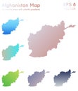 Map of Afghanistan with beautiful gradients.