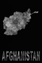 Map of Afghanistan made of smoke, Air pollution Royalty Free Stock Photo