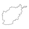 Map of Afghanistan - outline