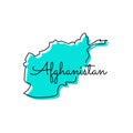 Map of Afghanistan Vector Design Template.