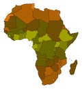 Map of Africa Royalty Free Stock Photo
