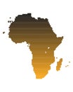 Map of Africa with brown gradient