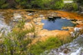 Map of Africa geothermal pool, Orakei Korako, New Zealand Royalty Free Stock Photo