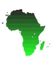 Map of Africa in green lines