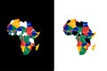 map africa trip travel tour logo design Royalty Free Stock Photo