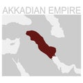 map of the Akkadian Empire Royalty Free Stock Photo