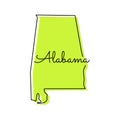 Map of Alabama Vector Design Template.