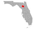 Map of Alachua in Florida