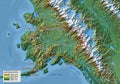 Map of Alaska, USA, highlighting Richardson Royalty Free Stock Photo