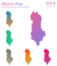 Map of Albania with beautiful gradients.