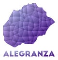 Map of Alegranza. Royalty Free Stock Photo