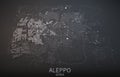 Map of Aleppo, Syria, satellite view