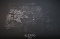 Map of Aleppo, Syria, satellite view Royalty Free Stock Photo