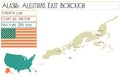 Map of Aleutians East Borough in Alaska, USA. Royalty Free Stock Photo